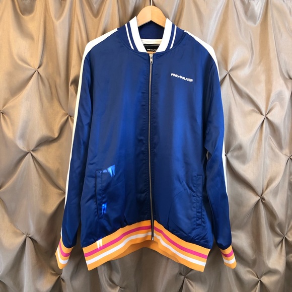 Pink Dolphin Take Flight Full Zip Long Sleeve  Blue Sport Jacket XL NWT - Picture 1 of 10